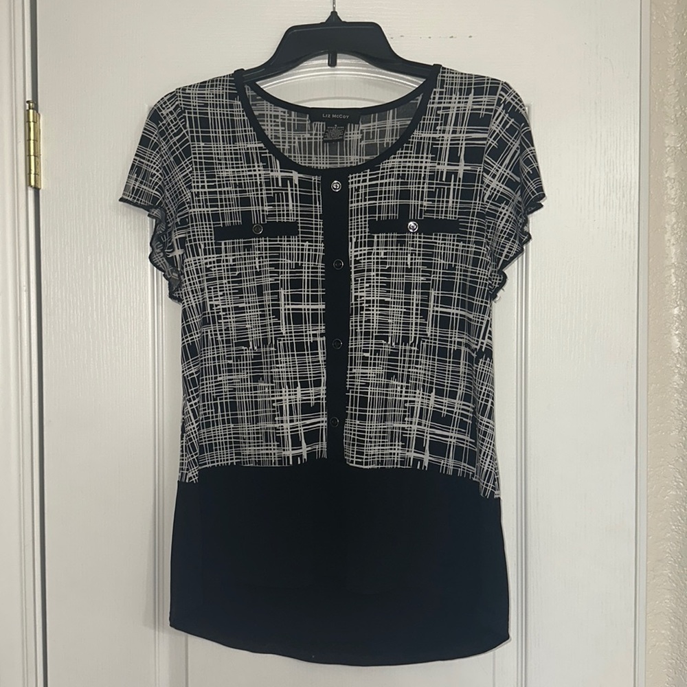 WOMENS SMALL LIZ MCCOY PATTERN SHIRT